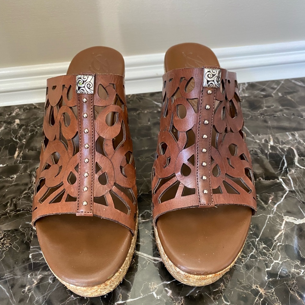 Brighton Sandals laser cut leather